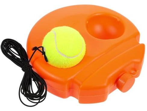Milisten 1 Satz Tennistrainer Tennis-trainingsset Tennis-selbsttrainingstool Sportliche Trainingsbasis Tennis-lerngeräte Tennis-übungsgerät Sportliches Spielzeug Sportstütze Orange Plastik