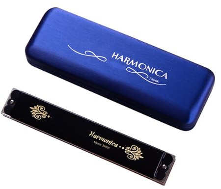 24-hole Polyphonic Harmonica 12-tone Beginner Self-taught Instrument(G# tone)