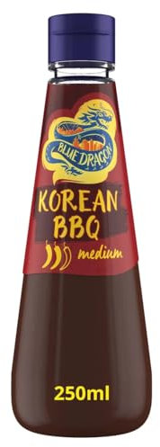 Blue Dragon Rich Korean BBQ Sauce 250ml | Medium Spice | Perfect For Stir Fries, Cooking, Marinades & More