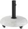 vidaXL Parasol Base Light Grey and Black 45 x 45 x 40 cm, Garden and Terrace Umbrella Base, Round, Modern Parasol Holder, Durable Outdoor Stand, Sturdy Stabilizer for Sunshade