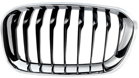 Griglia Paraurti PER BMW SERIE 1 F20 F21 LCI 2015 2016 2017 2018 2019 CROMATA+NERA GRIGLIA ANTERIORE A RENE Griglia Radiatore(Left side)