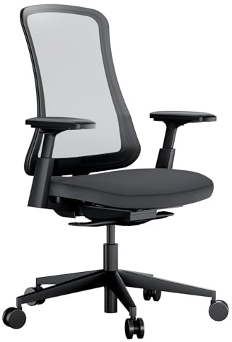 ProtoArc Flexer Ergonomic Office Chair with Slide Seat for Women, Black