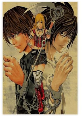 NFFBGFD Poster auf Leinwand, Motiv: Death Note, Wandkunstdruck, Bild, Gemälde, 30 x 45 cm