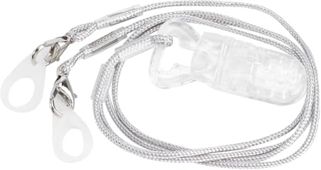 BESPORTBLE Hearing Aid Retention Cord Anti-Lost Hearing Aid Clip for Seniors Portable Bte Hanging Rope with Safety Clamp Silicone Rings and Carry Case 15.35 in