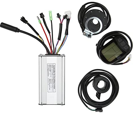 DriKou Kit de contrôleur de Moteur de vélo électrique, contrôleur à Onde carrée 22 A avec Panneau LCD5 pour Conversion de Moteur de vélo 500 W, vélo électrique, Scooter