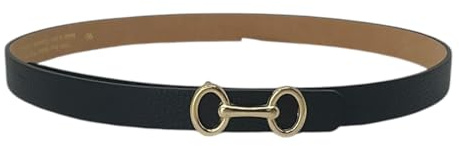 BellaSpark Damen Gürtel Echtleder, Italien gefertigt, Pferdekopf Schnalle, Verstellbarer Ledergürtel für Jeans, Kleider, Anzüge, Elegantes Damen Accessoire
