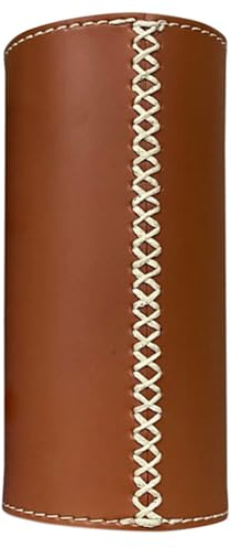 NESTINGHO Long Size Leather Gas Canister Cover for Outdoor Camping and Travel, Anti-Drop Gas Tank Protector with Lightweight Design and Easy to Carry Features