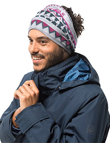 Jack Wolfskin Print Fleece Headgear Unisex-Stirnband, Fuchsia Allover, ONE Size