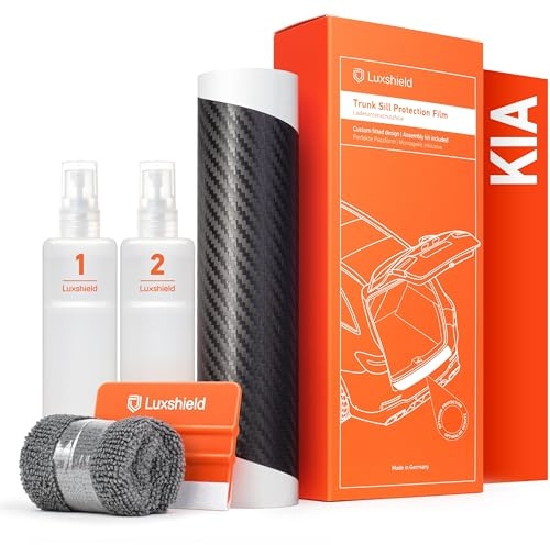 Luxshield Ladekantenschutz Folie für Kia NIRO 1 (I) DE I 2016-2019 - Stoßstangenschutz, Kratzschutz, Lackschutzfolie - Carbon Schwarz