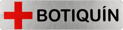 MovilCom® - Señal de acero inoxidable BOTIQUIN 200X50mm señal informativa (ref.RD707022)