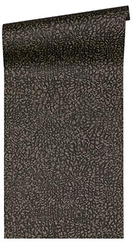 Architects Paper Vliestapete Absolutely Chic Tapete mit Animal Print 10,05 m x 0,53 m metallic schwarz Made in Germany 369702 36970-2