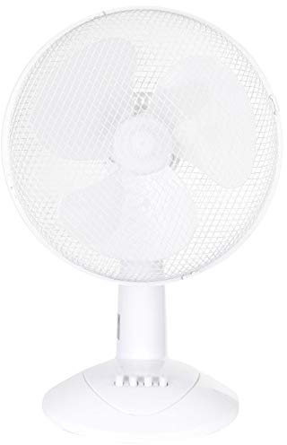 LEX XXL Tischventilator Premium Ventilator Windmaschine Ø30 cm, 3 Geschwindigkeiten, Leistung: 45 Watt Oszillation, 50cm Farbe:Weiß