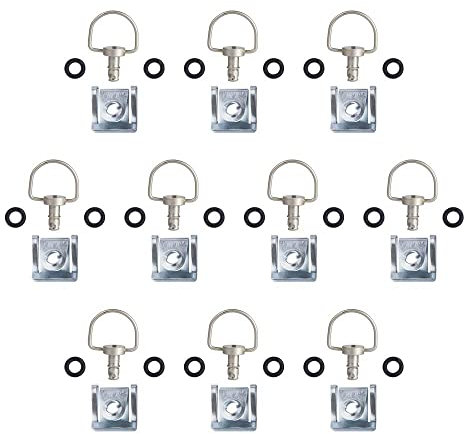 Oldbones Lot de 10 fixations de moto à dégagement rapide 1/4 de tour - Carénages en D, 17 mm (argent mat)
