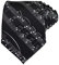 thb Richter Krawatte/Necktie mit Musiknoten Notenschlüsse für Musikveranstaltungen/Chor/Musiker (Krawatte - Schwarz)
