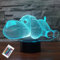 PONLCY 3D Illusion Lampe Hund Led Nachtlicht, 16 Farben Fernbedienung USB Schreibtischlampen, Schlafzimmer Dekoration Tischlampe für Kinder Weihnachten Geburtstag Geschenke
