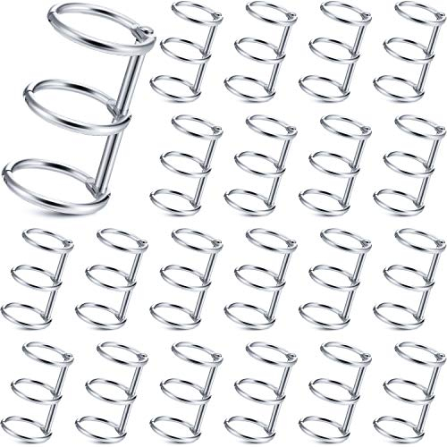 10 Packungen 3 Ring Metall Loseblatt Binder Buch Ringe mit 20 mm Innendurchmesser für DIY Reisetagebuch, Fotoalbum, Binderücken Kämme (Silber, 20 Stücke)