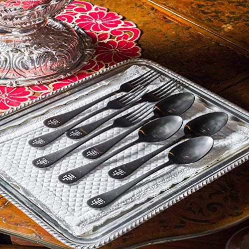 MEPRA AZB1097VI1116 Cake Server Vintage Oro, 18/10 Stainless Steel Coated with PVD Titanium, Black