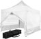 INSTENT Alu-Pavillon 3 x 3 m Pro wasserdicht UV Schutz 50+, weiß mit 4 Seitenteilen