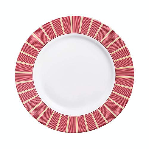 18pc Opal Glass Dinner Set Christmas Dinnerware Tableware Modern (Bordeaux, 6 Dessert Plates)