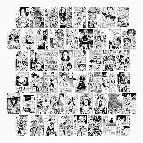 WOONKIT Anime-Raumdekoration, Anime-Poster, Anime-Dekor, Anime-Wanddekoration, Anime Manga, Anime Wandcollage, My Hero Academia Poster, Manga-Wand, Jungen-Raumdekoration, 50 Stück, 10.2x15.2 cm