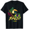 Brasilien Vintage Tukan mit Flagge und Samba Maske T-Shirt