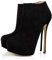 LEBE 15cm Tacchi Alti Stivaletti alla Caviglia con Plateau Comodi da Donna-Black||42