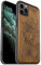 Carveit Hülle für iPhone 11 Pro Max Case [Elegante Walnuss] [Weich TPU Stoßstange] Stoßfeste Handyhülle Kompatibel mit 11 Pro Max Cover Holz （Wikingerkompass Vegvisir）