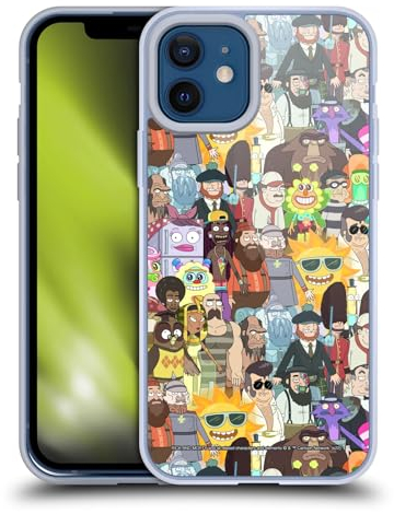 Head Case Designs Offizielle Rick and Morty Parasit Grafik Für Staffel 3 Gelhülle [Militärischer Schutzgrad] Kompatibel Mit Apple iPhone 12 / iPhone 12 Pro Und Kompatibel Mit MagSafe