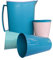 Jarra Agua Plastico Premium 2l+4 Vasos Plastico Duro Colores Pastel - Libre de Bpa, Multifuncional para Celebraciones y Actividades al Aire Libre, Jarra de Agua Plastico de Color Aleatorio