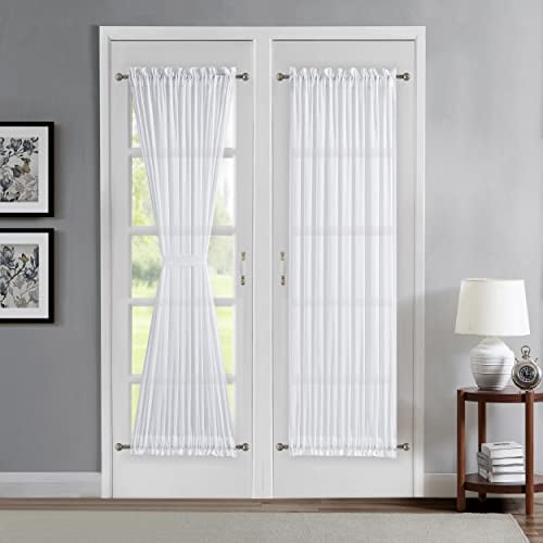 ASATEX 1 Paar Türvorhänge, Weiß, Größe 132 x 183 cm. Unsere Standlichtvorhänge werden mit 2 passenden Raffhaltern geliefert. KAR 132 x 183 cm, Weiß
