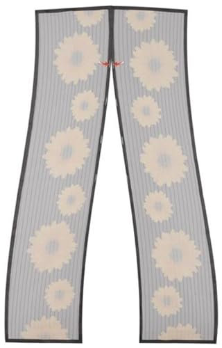 SHOP-STORY - SUNFLOWER MESH: Tenda Zanzariera Anti Insetti per Porta Modello Fiore di Girasole Magnetato