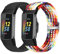 Yunshare Elastische Geflochtene Armband Nur Kompatibel mit Fitbit Charge 6/Fitbit Charge 5, Verstellbare Solo Loop Dehnbares Nylon Gewebe Ersatzarmbänder für Fitbit Charge 6/Charge 5 Damen Herren