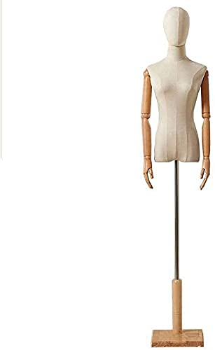 Schneider-Schaufensterpuppe weiblich männlich weiblich Schneiderpuppe mit Kopf, Erwachsener, verstellbarer Damen-Mannequin-Torso, für Hut/T-Shirt/Hochzeitskleid, Schneiderpuppe, verstellbar (Stil 1)