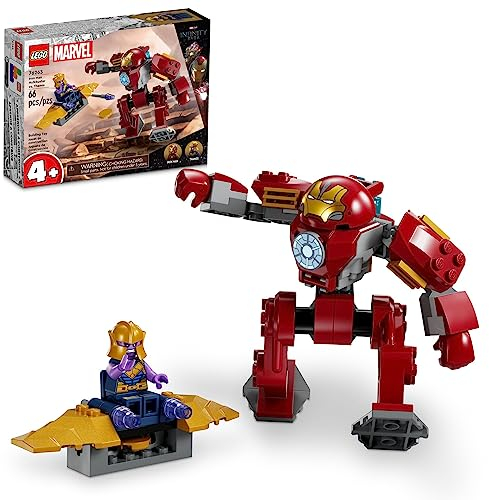 LEGO Marvel Iron Man Hulkbuster vs. Thanos 76263 Bauspielzeug-Set mit Thanos und Iron Man Figuren, Hulkbuster Spielzeug mit beweglichem Mech für Superhelden-Battle-Action, lustiges Marvel-Spielzeug