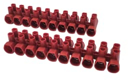 RASMACOR | Confezione da 2 unità 10A Morsetti Elettrici a Doppia Fila Terminale Vite 10 Elettrico Morsettiera Elettrica 10 Ampere Bianchi per Collegamento del Cavi | Mammut elettrico 6 mm2