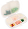 Sibba 1 PC Pill Organizer Box Case Cute Weekly Monthly Medicine Container Holder 3 Times A Day Daily Portable Small Medic Dispenser Reminders for Purse Pocket Travel Pack (Weiß)