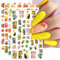 JMEOWIO Nagelsticker Sommer Frucht 9 Blatt Nail Art Sticker Selbstklebend Nagelaufkleber Zitronen Dekoration Nageldesign Zubehör