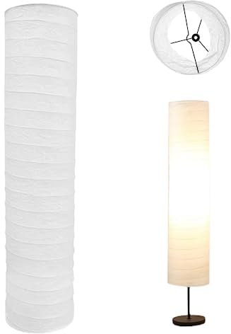 Papier Stehlampe Lampenschirm Standleuchte Ersatzschirme Lampenschirm aus Papier Papierschirm Standleuchte Schirm Ersatz Weiß Reispapier Stehlampe Lampenschirm für Wohnzimmer Schlafzimmer