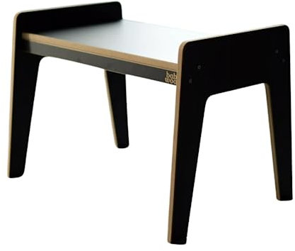 Babywood Kinderschreibtisch aus Holz, Kindertisch aus Holz, Schreib und Zeichen Tisch, Kindertischchen Montessori, praktischer Schreibtisch (schwarz)