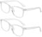 Eyglajdd Lesebrille für Herren Damen,Lesebrille Lesehilfe Große Brille 2er-Pack Transparent +1,5