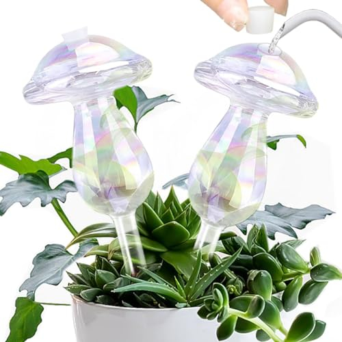 E-feilai Glas-Bewässerungsspieß, Bunte Bewässerungskugeln für Pflanzen, Gießkugeln aus Glas, Blumen Wasserspender, Selbstbewässernde Kugeln, Pflanzen Bewässerung wasserkugeln für Urlaub.
