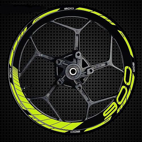 YESKIT Motorrad-Rennausrüstung, Zubehör, Rad, Reifen, Felgendekoration, Selbstklebender, Reflektierender Aufkleber Für Kawasaki Z900 (Color : 3)