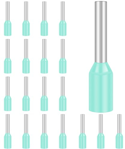 Hanibos, 100 manicotti terminali isolati per collegamento filo (0,25 mm² x 6 mm)