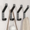 susswiff Wall Hooks for Hanging Coat: 10KG Metal Sturdy Hook with Screw, Individual Hangers for Clothes Towel, for Bathroom Door, Black 10cm
