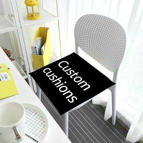 Personalisiertes Sitzkissen, Maßgeschneiderte Stuhl für Möbelkissen, Sitzauflagen für Outdoor Garten Office Sessel, Sitzkissen, Eckig Stuhlkissen Sitzpolster Auflagen, Passen Sie Ihr Foto an