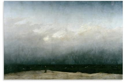 WurBu Caspar David Friedrich Malerwerke, Mönch am Meer, Poster, Kunstdruck, Wandfoto, Farbe, hängendes Bild, Familie, Schlafzimmer, Dekoration, Geschenk, 60 x 90 cm