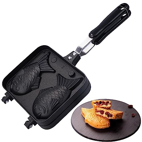 Teksome Taiyaki - Waflera de Pescado, waflera de Cocina, panqueques japoneses Reutilizables en Forma de Pescado para cocinar en casa, llenar con Chocolate, natillas