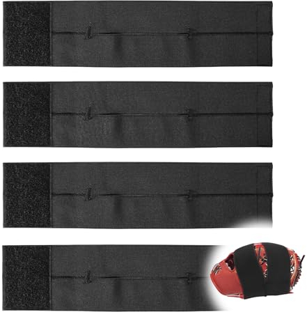4 St Handschuh Wickelband, Elastisch Handschuhwickel Softball Einfaches An und Ausziehen Geschenke für Sportler Baseballhandschuhband Passend für alle Handschuhe, Hält die Tasche Schnell in Form