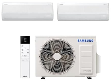 SAMSUNG CLIMATIZZATORE WINDFREE COMFORT S2 WIFI DUAL SPLIT AJ040TXJ2KG DUE SPLIT 7000+9000 BTU A+++ A++