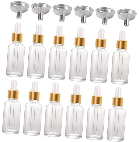 PLAFOPE 24pièces Bouteille Huile Essentielle Verre Transparent Avec Compte-gouttes Rechargeable Pour Mélange Huiles Et Utilisation Personnelle